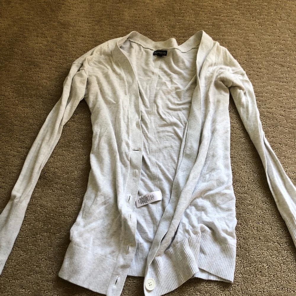 Light gray cardigan
